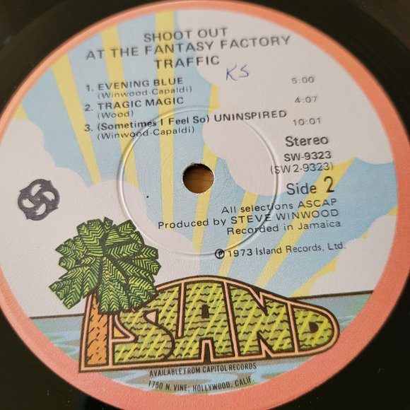 TRAFFIC Shoot Out At The Fantasy Factory LP 1973 Island SW-9323 Rock Jazz LP9 - Picture 4 of 10